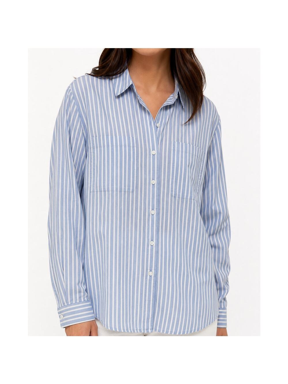beachlunchlounge Everlynn Striped Button Down Long Sleeve Shirt XL Resortwear